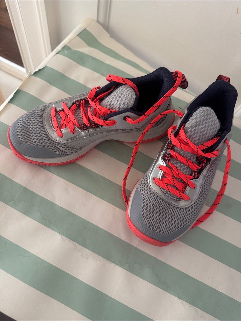 Curry UA Athletic Sneakers with Neon Accents